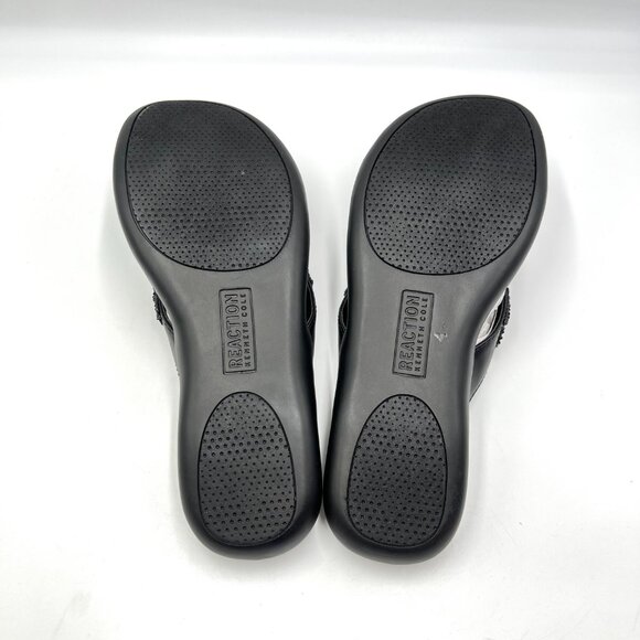 Kenneth Cole Reaction Size 9.5 Glam-Athon Black Jeweled Slides Sandals Shoes - Picture 9 of 13